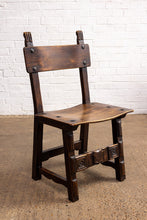 Load image into Gallery viewer, A Set Of 6 Northern Spanish Oak Dining Chairs