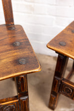 Load image into Gallery viewer, A Set Of 6 Northern Spanish Oak Dining Chairs