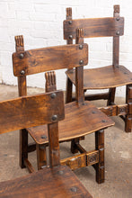 Load image into Gallery viewer, A Set Of 6 Northern Spanish Oak Dining Chairs