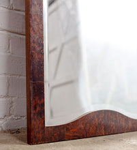 Load image into Gallery viewer, WALNUT VENEER ART DECO CURVED FLOOR MIRROR