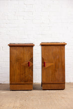 Load image into Gallery viewer, Art Deco Marble Top Bedsides