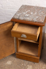 Load image into Gallery viewer, Art Deco Marble Top Bedsides