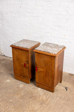 Load image into Gallery viewer, Art Deco Marble Top Bedsides