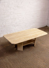 Load image into Gallery viewer, POST MODERN TRAVERTINE TABLE WITH SHELF