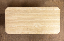 Load image into Gallery viewer, POST MODERN TRAVERTINE TABLE WITH SHELF