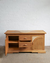 Load image into Gallery viewer, 70's Reeded Sideboard With Ceramic Inlay