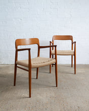 Load image into Gallery viewer, Niels O Moller carver dining chairs with paperboard seats