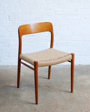 Load image into Gallery viewer, Set of Four Niels O. Møllers Model 75 Paper Cord Dining Chairs