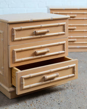 Load image into Gallery viewer, FAUX BAMBOO BEDSIDE TABLES