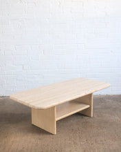 Load image into Gallery viewer, TRAVERTINE COFFEE TABLE WITH SHELF