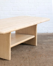 Load image into Gallery viewer, TRAVERTINE COFFEE TABLE WITH SHELF