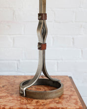 Load image into Gallery viewer, Mid-Century Leather and Iron Table Lamp by Jean-Pierre Ryckaert
