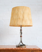 Load image into Gallery viewer, Mid-Century Leather and Iron Table Lamp by Jean-Pierre Ryckaert