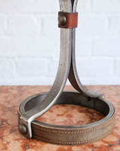 Load image into Gallery viewer, Mid-Century Leather and Iron Table Lamp by Jean-Pierre Ryckaert