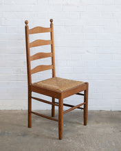 Load image into Gallery viewer, Set Of 6 Ladder Back Dining Chairs With Rush Seats
