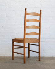 Load image into Gallery viewer, Set Of 6 Ladder Back Dining Chairs With Rush Seats