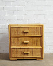 Load image into Gallery viewer, BAMBOO AND RATTAN BEDSIDE