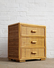 Load image into Gallery viewer, BAMBOO AND RATTAN BEDSIDE
