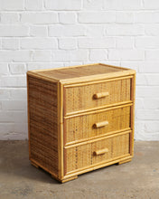 Load image into Gallery viewer, BAMBOO AND RATTAN BEDSIDE