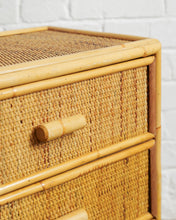 Load image into Gallery viewer, BAMBOO AND RATTAN BEDSIDE
