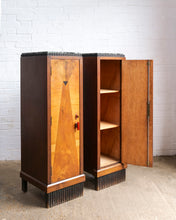 Load image into Gallery viewer, Tall Art Deco Cabinets With Green Marble