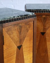 Load image into Gallery viewer, Tall Art Deco Cabinets With Green Marble