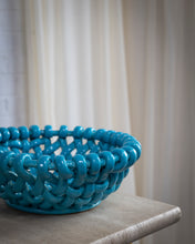 Load image into Gallery viewer, Large Turquoise Jérôme Massier Ceramic Bowl