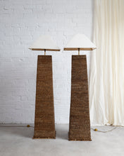 Load image into Gallery viewer, Rattan Pyramid Floor Standing Lamps