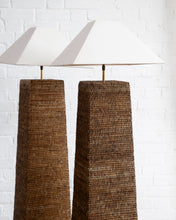Load image into Gallery viewer, Rattan Pyramid Floor Standing Lamps