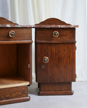 Load image into Gallery viewer, Marble Top Art Deco Bedside Tables
