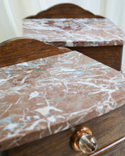Load image into Gallery viewer, Marble Top Art Deco Bedside Tables