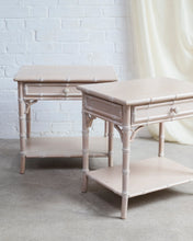 Load image into Gallery viewer, Wooden Faux Bamboo Bedside Tables