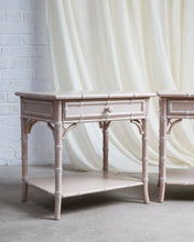 Load image into Gallery viewer, Wooden Faux Bamboo Bedside Tables