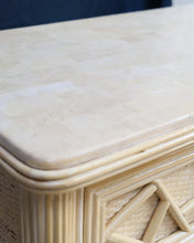 Load image into Gallery viewer, Pencil Reed and Travertine Chest Of Drawers