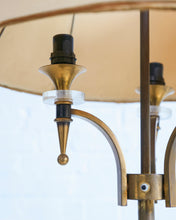 Load image into Gallery viewer, 50's Brass Floor Lamp by Maison Jensen Faux Bamboo Effect