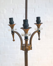 Load image into Gallery viewer, 50's Brass Floor Lamp by Maison Jensen Faux Bamboo Effect