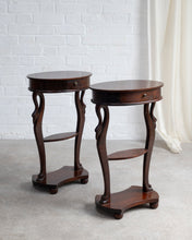 Load image into Gallery viewer, Swan Arm Mahogany Side Tables