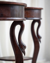 Load image into Gallery viewer, Swan Arm Mahogany Side Tables