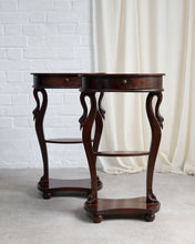 Load image into Gallery viewer, Swan Arm Mahogany Side Tables