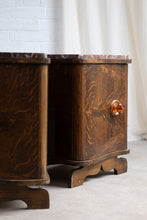 Load image into Gallery viewer, Pair Of Art deco Marble Top Bedside Tables
