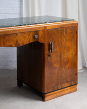 Load image into Gallery viewer, Art Deco Marble Top Desk