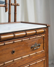 Load image into Gallery viewer, French Faux Bamboo Dresser With Marble Top