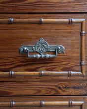 Load image into Gallery viewer, French Faux Bamboo Dresser With Marble Top