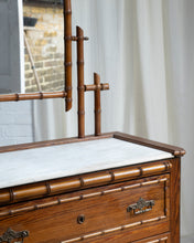 Load image into Gallery viewer, French Faux Bamboo Dresser With Marble Top