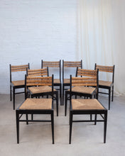 Load image into Gallery viewer, Set of Six 1950's Rush Chairs