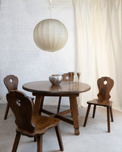 Load image into Gallery viewer, Brutalist Oak Dining Table and Chairs
