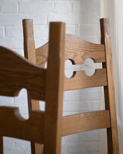 Load image into Gallery viewer, Set of Six Oak Razorback Dining Chairs
