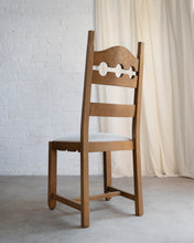 Load image into Gallery viewer, Set of Six Oak Razorback Dining Chairs