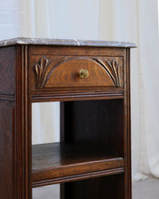 Load image into Gallery viewer, Oak Marble Top Bedside Tables
