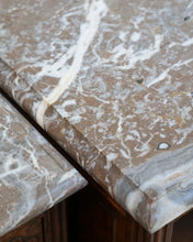 Load image into Gallery viewer, Oak Marble Top Bedside Tables